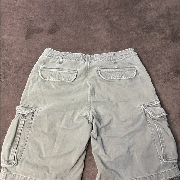 Rare Vintage POLO JEANS COMPANY Military Surplus Cargo Denim Shorts 2000s SZ 32 - Picture 6 of 6